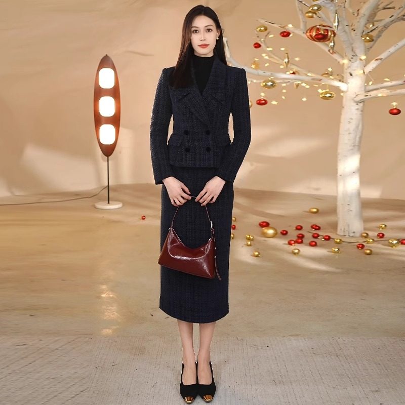 复古小香风套装女春秋新款