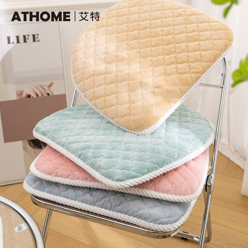 加厚毛绒加厚毛绒餐椅垫，可拆洗