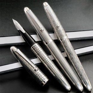 墨水笔 SILVERN 18K镀铑金尖 925纯银复古钢笔 直邮日本百乐PILOT