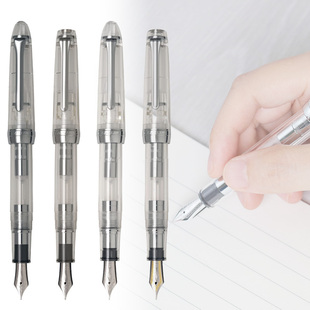 直邮日本写乐sailor透明平顶天冠鱼雷系列钢笔14k 21K送礼写字用