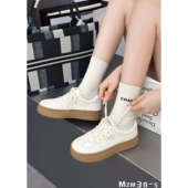 5美之美2026年春季 新品 新款 系带圆头真皮板鞋 时尚 厚底松糕女鞋