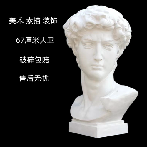 大卫马赛海盗伏尔泰石膏像小卫美术素描绘画专用画室装饰摆件头像