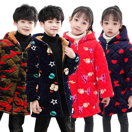 加绒罩衫女童长袖拉链秋冬反穿衣