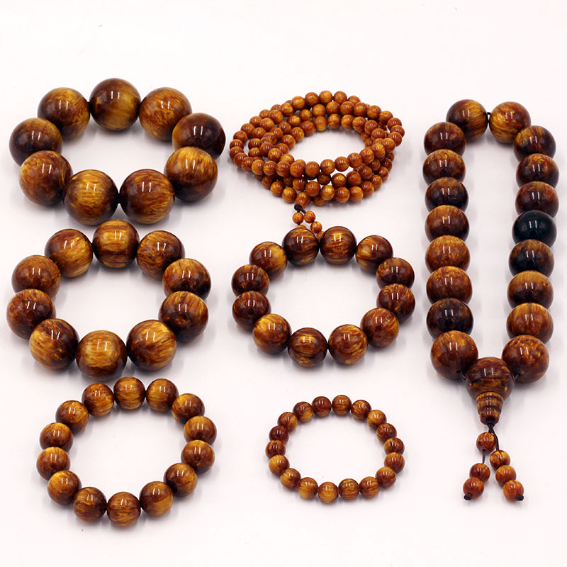 新款金丝海柳佛珠手串 108颗多圈海柳2.0手链 男士貔貅款礼品包邮