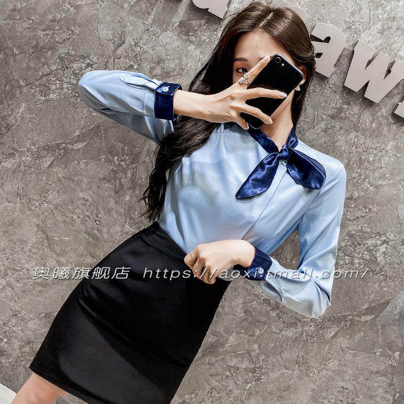 职业装空姐制服工作服女职业气质美容院美容师衬衫套装珠宝店工服