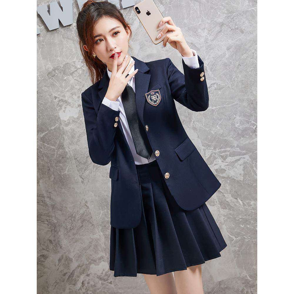 秋冬时尚气质JK制服幼儿园老师园服幼师工作服西装马甲套装职业装