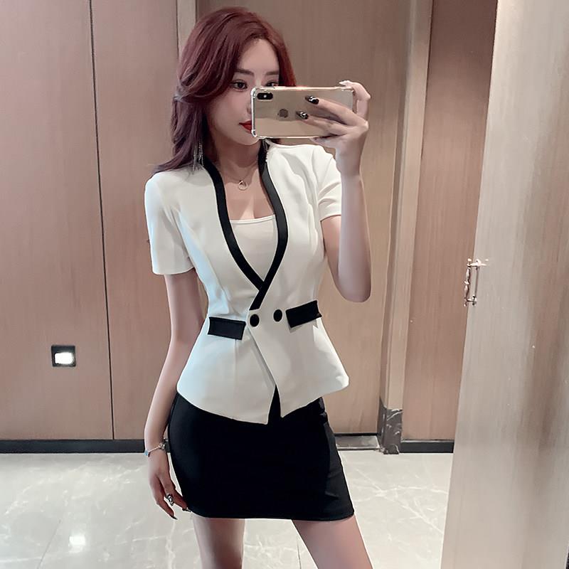 美容院工作服女酒店ktv前台工装足疗足浴技师服气质套装美容师服