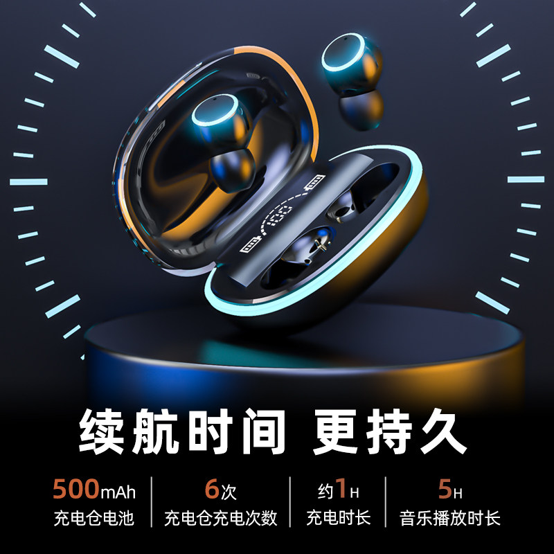 通话降噪蓝牙耳机 ENC无线迷你耳塞式 游戏低延迟运动不掉重低音