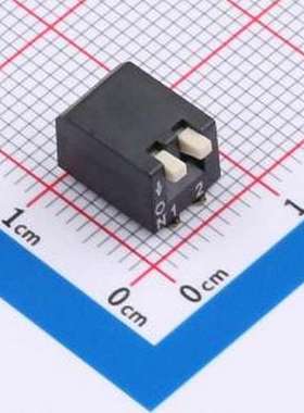 DSPV-02-LS-GET 拨码开关 2.54mm间距 2位 琴键式贴片侧拨 黑色