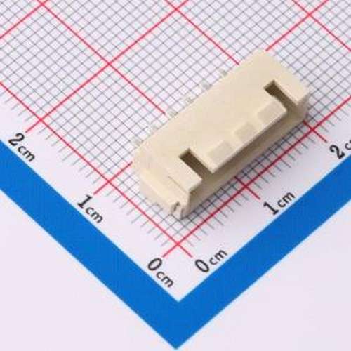 ZX-HA2.54-6PWT 线对板针座 1x6P 间距:2.54mm 卧贴 系列:XH/HA带