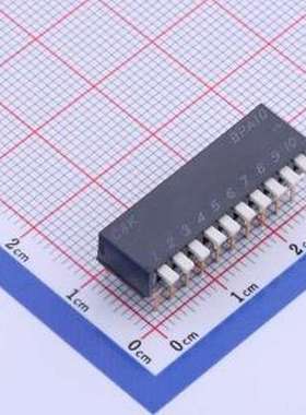 BPA10B 拨码开关 间距2.54mm 琴键 10位拨码开关 插件