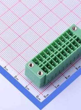 KF2EDGKVM-3.5-2*10P 插拔式接线端子 螺丝固定 3.5mm 插件,P=3.5