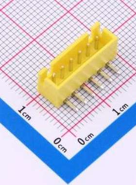 XY-XH2.54-6A21-YT 线对板针座 XH 2.54mm 1x6P 弯插 黄色 弯插,P