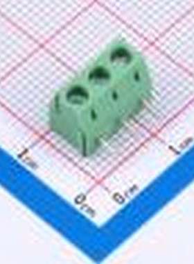 DB301R-3.96-3P-GN-S 螺钉式接线端子 3.96mm 弯插,P=3.96mm