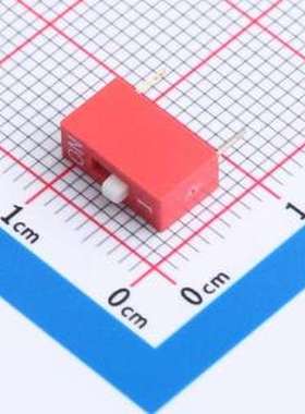 ZX-2.54BM-1PZC 拨码开关 DSE 2.54直插平拨红色1位 间距2.54mm