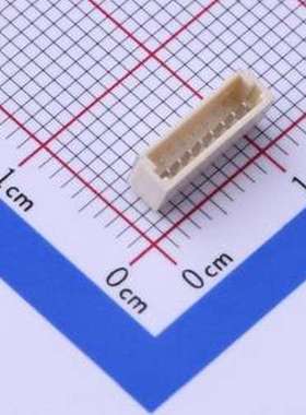 X1002WRS-08E-LPSWHF 线对板针座 1x8P 间距:1mm 卧贴 SMD,P=1mm,