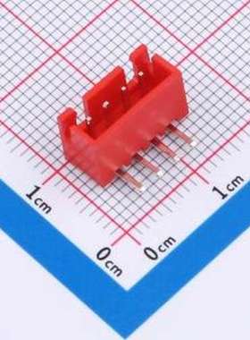 WF-1B254A4P-R 线对板针座 间距2.54mm 弯插 红色 1x4P 弯插,P=2.