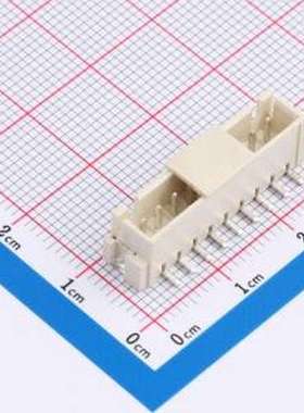 MXXH-2.54-09P-LT1-0-A 线对板针座 间距:2.5mm 立贴 象牙白 SMD,