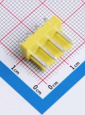 XY-VH3.96-4A11-YT 线对板针座 VH 3.96mm 1x4P 直插 黄色 插件,P