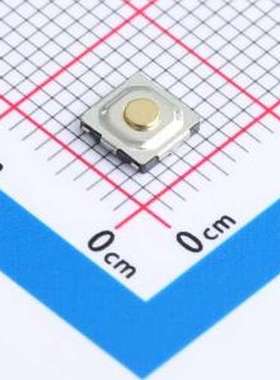 TVCU18-015CY-R 轻触开关 新4X4/翘脚/1.5H/250gf/黑底铜钮/编带