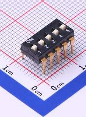 TL-05 拨码开关 拨码开关插件黑色05P-5PIN间距2.54mm立式直插正