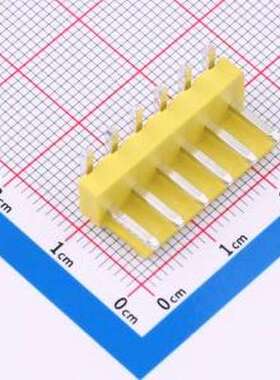 WF-1B396A6P-Y 线对板针座 间距2.0mm 弯插 黄色 1x6P 弯插,P=3.9