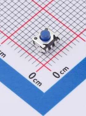Z5C342110 轻触开关 3.4*4.5*3.4 260GF-蓝色软硅胶柄 SMD-5P,4.5