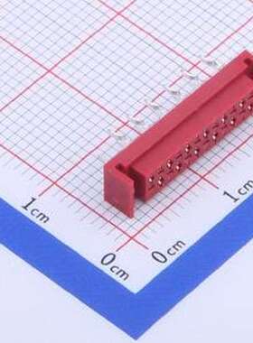 X9127WV-12B-9TSNRE 线对板针座 1x12P 间距:1.27mm 直插 大红色