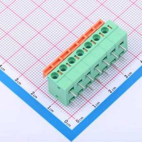 DB142R-5.08-7P-GN 弹簧式接线端子 1x7P 5.08mm 每排P数:7 排数: