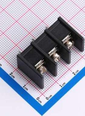 WJ55S-B-10.0-3P 栅栏式接线端子 间距P=10.0mm 3Pin位 边脚 黑色