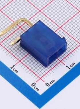 DLL-5569-2AW-GOLD-BL 线对板针座 2x1P 间距:4.2mm 弯插 弯插,P=