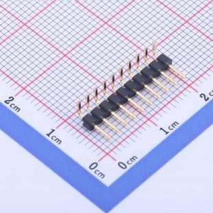 排针 1x10P 弯插 10I P=2mm 方针 C40D28 2mm X4611WR 间距