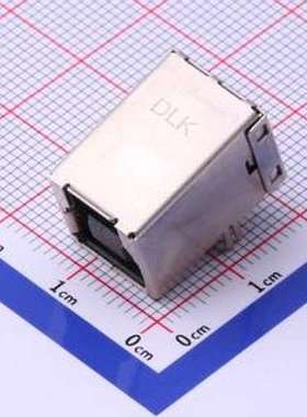 U3B22D-09BM5YN20HF USB连接器 Type-B 母 弯插 黑色 插件