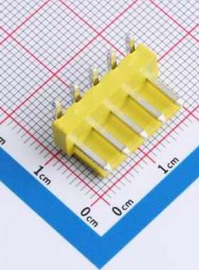 XY-VH3.96-5A21-YT 线对板针座 VH 3.96mm 1x5P 弯插 黄色 弯插,P