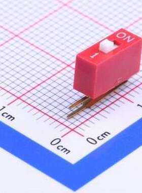 DA-01RP 拨码开关 红色1PIN立式直插侧拨拨码开关 插件