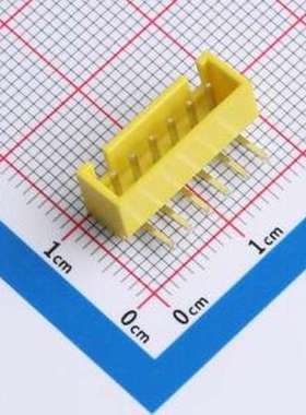 XY-XHB2.54-6A21-YT 线对板针座 XHB 2.54mm 1x6P 弯插 带扣 黄色