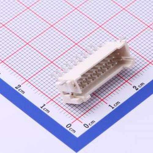 X2026WRS-2x09D-LPSW 线对板针座 2x9P 间距:2mm 卧贴 SMD,P=2mm,