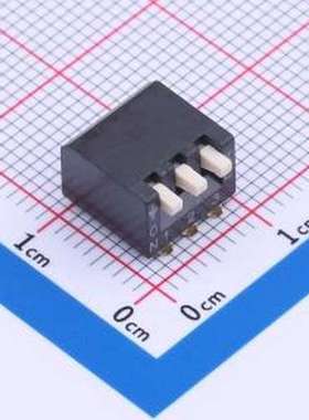 DSPV03LSGET 拨码开关 2.54mm 3位贴片琴键式拨码开关 SMD-6P,9x9