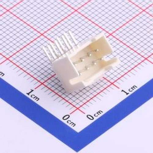 HX20028-8WAP 线对板针座 2x4P 间距:2mm 弯插 米黄 弯插,P=2mm