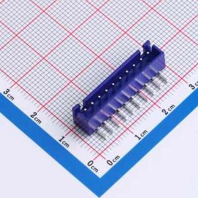 WAFER-XH254WZ-10AL 线对板针座 XH弯针10P 蓝色 弯插,P=2.54mm