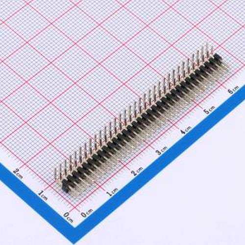 KH-2PH90-2X32P-L10.5 排针 2x32P 间距:2mm 弯插,P=2mm
