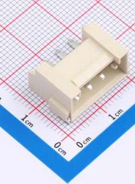 HCZZ0590-4 线对板针座 1x4P 间距:3.96mm 卧贴 系列:VH 米色 SMD