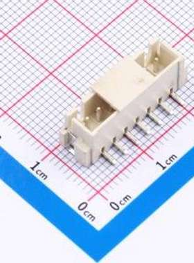 MXXH-2.54-07P-LT1-0-A 线对板针座 间距:2.5mm 立贴 象牙白 SMD,