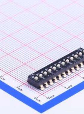 DSIC12LSGET 拨码开关 2.54mm间距（黑）12位（高推钮）贴片 SMD-