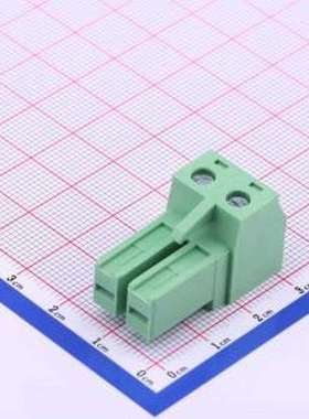 KF2EDGSK-7.62-2P绿色 插拔式接线端子 7.62mm 1x2P 排数:1 每排P