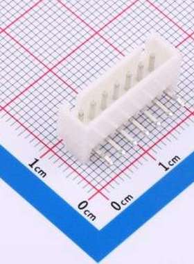 KH-A2504-R-07AWD 线对板针座 间距:2.54mm 1x7P 白色 插件,P=2.5