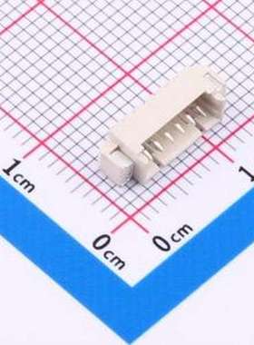 HX 1.25-6PIN WSTP 线对板针座 1x6P 间距:1.25mm 卧贴 SMD,P=1.2