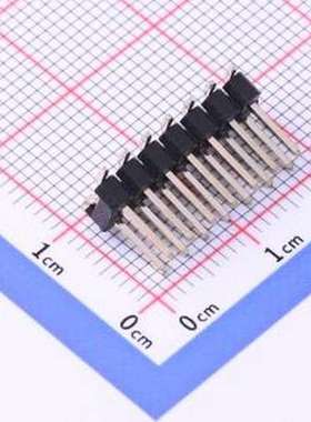 PZ254-2-07-S 排针 2x7P 间距:2.54mm 方针 立贴 黑色 SMD,P=2.54