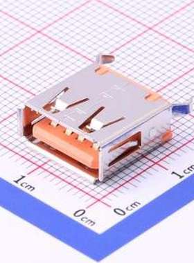 916-152A1112Y10210 USB连接器 Type-A 母 直插 橙色 插件