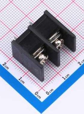 WJ55S-B-10.0-2P 栅栏式接线端子 间距P=10.0mm 2Pin位 边脚 黑色